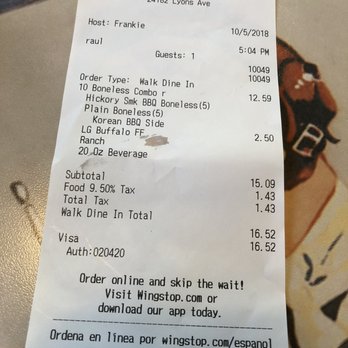 Wingstop - Not bad for 2 to split. - Chicken Wings Near Me - Santa Clarita, California Wingstop - Not bad for 2 to split. - Chicken Wings Near Me - Santa Clarita, California
