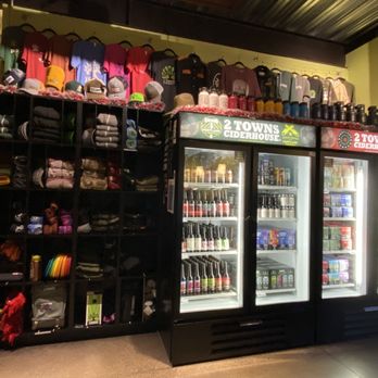 2 Towns Ciderhouse - Merch wall - Breweries Near Me - Corvallis, Oregon