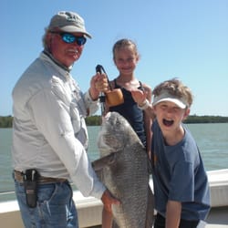 Sea Gone Fishing - Captain Kevin, Stuart and Claire with their big Black Drum
