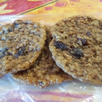Baguette Bakery & Cafe - Three oatmeal raisin cookies for $1.50. A very soft underbaked cookie. Good, not great. - Bakeries Near Me - Riverside, California Baguette Bakery & Cafe - Three oatmeal raisin cookies for $1.50. A very soft underbaked cookie. Good, not great. - Bakeries Near Me - Riverside, California