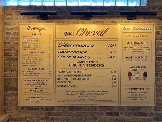Menu photo 1 Small Cheval- Fulton Market Chicago, IL Menu photo 1 Small Cheval- Fulton Market Chicago, IL