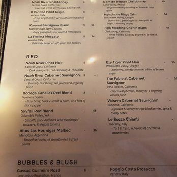 Erica Wood Fire Bistro & Raw Bar - Wine menu - Pizza Near Me - Pendleton, South Carolina
