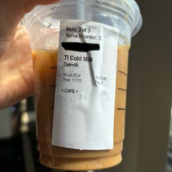 Starbucks - Iced coffee not oat milk - Coffee & Tea Near Me - Baltimore, Maryland