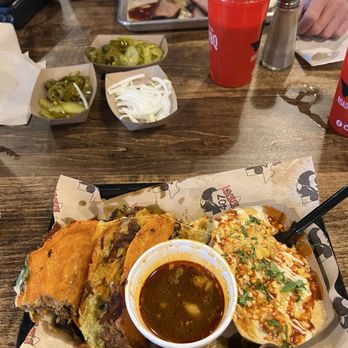 407 BBQ - The most amazing birria tacos I have ever had, came for BBQ and pleasantly surprised with this happiness in my mouth! - Barbeque Near Me - Argyle, Texas
