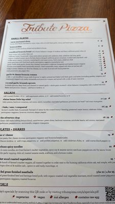 Menu photo 3 Tribute Pizza San Diego, CA Menu photo 3 Tribute Pizza San Diego, CA