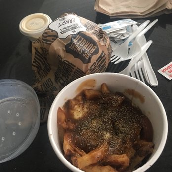 Big Smoke Burger - Large poutine $6.75 with small serving half filled. use to be a box size...feels like a rip off - Burgers Near Me - Toronto, Ontario Big Smoke Burger - Large poutine $6.75 with small serving half filled. use to be a box size...feels like a rip off - Burgers Near Me - Toronto, Ontario