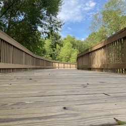 Etowah River Park - Bridge connecting to trails.