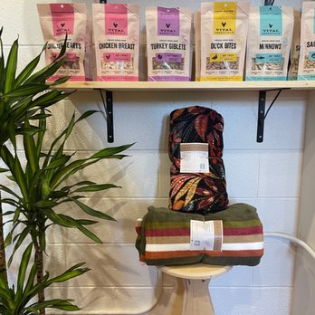 Contigo Dogs - Some of the treats & blanket offerings at Contigo Dogs! - Pet Stores Near Me - Traverse City, Michigan
