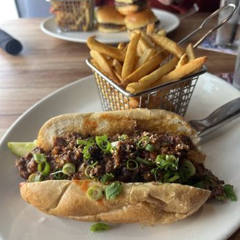 Yard House - Korean BBQ Cheesesteak with Fries - Bars Near Me - Pasadena, California Yard House - Korean BBQ Cheesesteak with Fries - Bars Near Me - Pasadena, California
