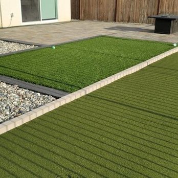 Advanced Pavers & Landscape - Back yard: Pavers, turf, sports court, rocks - Masonry/Concrete Near Me - Sacramento , California