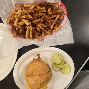 Convention Grill - Bacon & Cheeseburger and half order of Homestyle French Fries - Diners Near Me - Minneapolis, Minnesota
