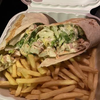 Fuoco Apizza - Chicken Cesar wrap w/ fries. - Pizza Near Me - Cheshire, Connecticut