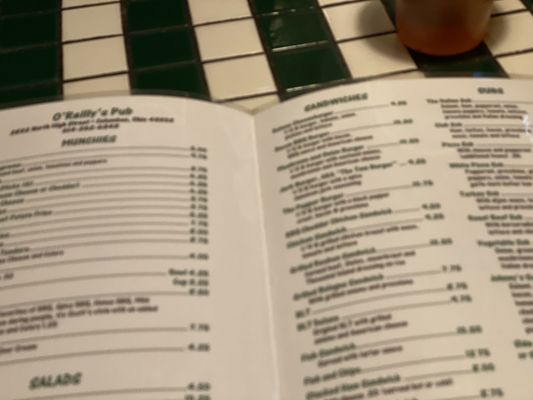 Menu photo 5 O'Reilly's Pub Columbus, OH Menu photo 5 O'Reilly's Pub Columbus, OH