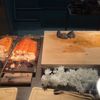 LIV Beach - Carving Station (salmon and steak) - Swimming Pools Near Me - Las Vegas, Nevada LIV Beach - Carving Station (salmon and steak) - Swimming Pools Near Me - Las Vegas, Nevada