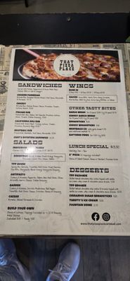 Menu photo 2 That Pizza Place Carlsbad, CA Menu photo 2 That Pizza Place Carlsbad, CA
