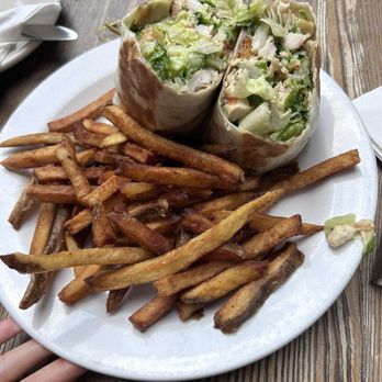 Village Tap - Chicken Caesar wrap and fries - Pubs Near Me - Chicago, Illinois Village Tap - Chicken Caesar wrap and fries - Pubs Near Me - Chicago, Illinois