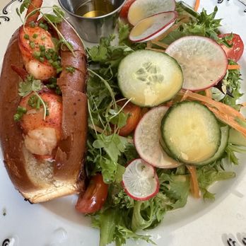 Loch Bar - Lobster roll w/salad - Seafood Near Me - Houston, Texas Loch Bar - Lobster roll w/salad - Seafood Near Me - Houston, Texas