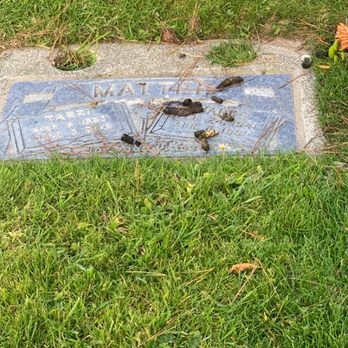 Holy Cross Catholic Cemetery - Random grave photo showing how cemetery fails to control geese population, resulting in disgusting droppings - Funeral Services & Cemeteries Near Me - Colma, California Holy Cross Catholic Cemetery - Random grave photo showing how cemetery fails to control geese population, resulting in disgusting droppings - Funeral Services & Cemeteries Near Me - Colma, California