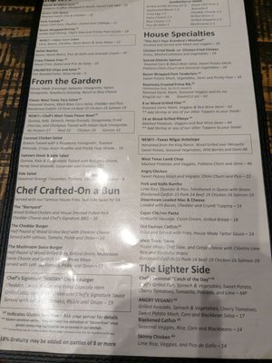 Menu photo 4 Angry Cactus San Angelo, TX