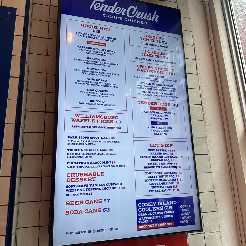 Tender Crush - Chicken Shop Near Me - New York, New York Tender Crush - Chicken Shop Near Me - New York, New York