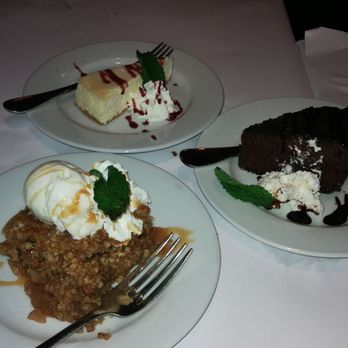 Mim's Restaurant - All 3 desserts: apple pie, Junior's cheesecake, Oreo mousse pie - American Near Me - Roslyn Heights, New York Mim's Restaurant - All 3 desserts: apple pie, Junior's cheesecake, Oreo mousse pie - American Near Me - Roslyn Heights, New York