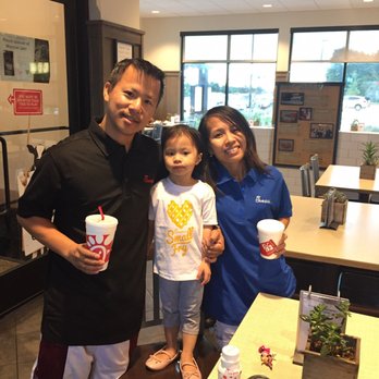 Chick-fil-A - Our favorite CFA. The staff are amazing. They even gave us awesome CFA T-Shirts! I can't believe it!! We are forever raving fans of CFA. - Fast Food Near Me - Houston, Texas