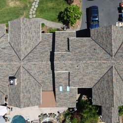 Homemasters - Southern Oregon - Above view of the newly re-roofed house.