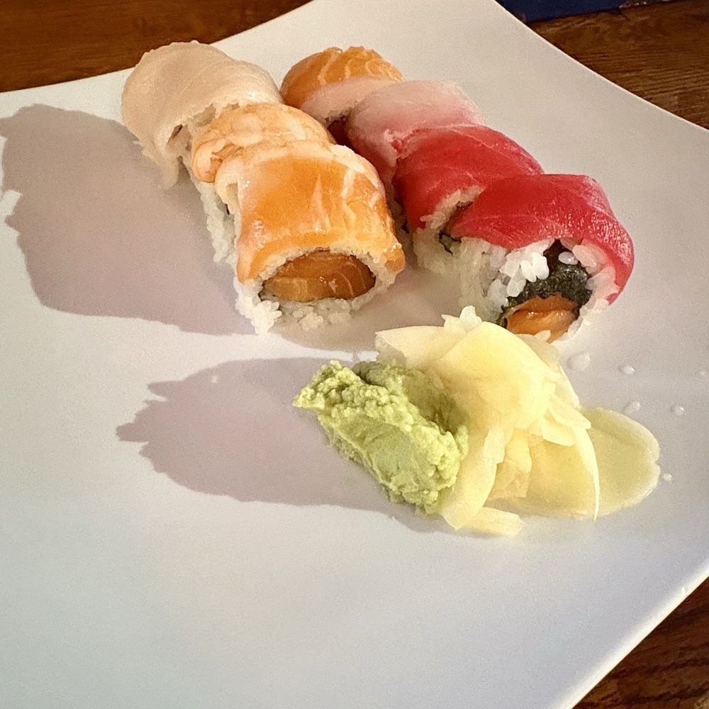 Misaki - Rainbow roll (sub salmon for crab) - Sushi Bars Near Me - Aurora, Colorado Misaki - Rainbow roll (sub salmon for crab) - Sushi Bars Near Me - Aurora, Colorado