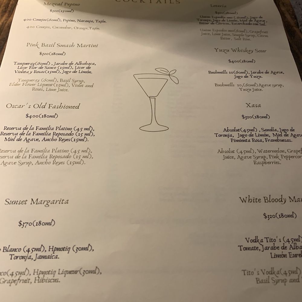 Luna Rooftop - Drink menu - Cocktail Bars Near Me - San Miguel de Allende, GUA