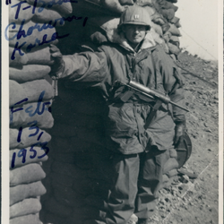Lt.Gen. Hal Moore Museum - The 7th Infantry Division Commander and Hal G. Moore Staged these pictures of Hal G. Moore in the K company sector of the MLR.