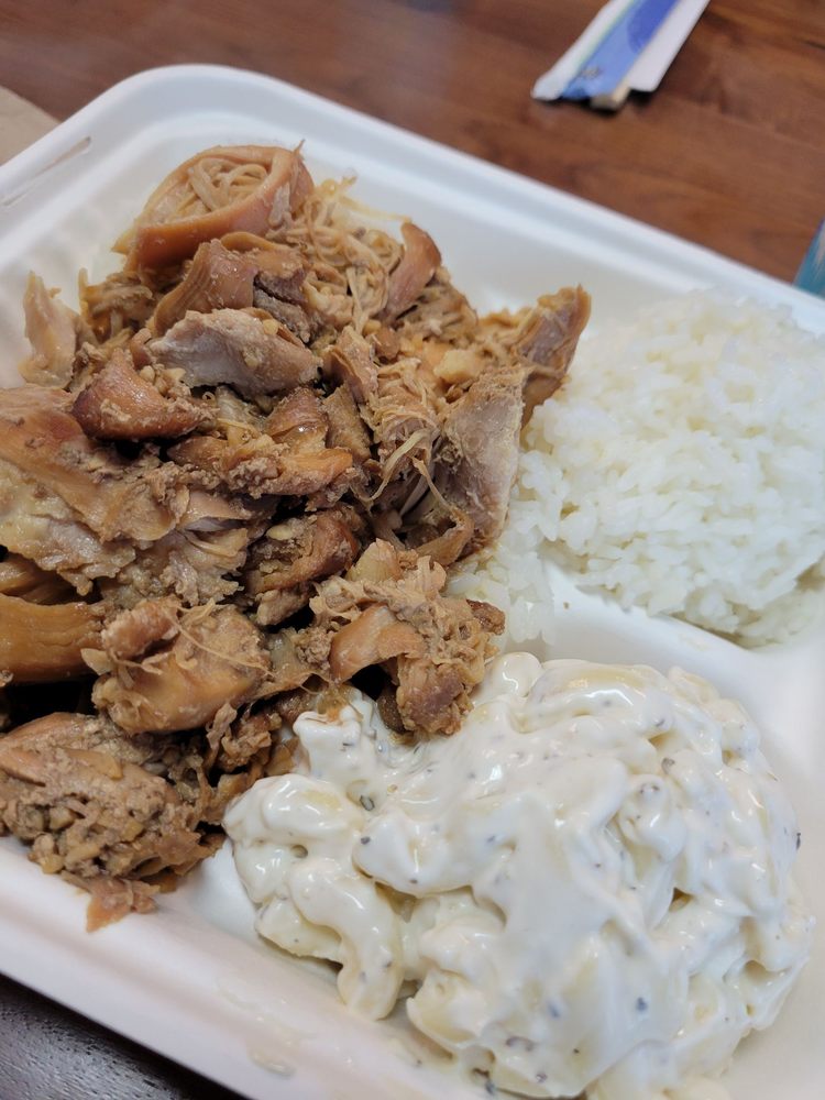 Food from Local Boyz Hawaiian Cafe