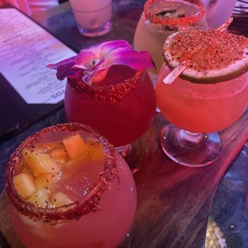 Kalaveras - Margarita sampler -mango, strawberry, lime, cucumber - Mexican Near Me - Rancho Cucamonga, California Kalaveras - Margarita sampler -mango, strawberry, lime, cucumber - Mexican Near Me - Rancho Cucamonga, California