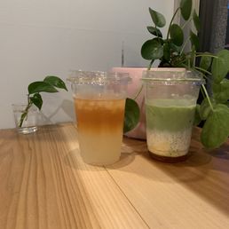 Peach Matcha Tea