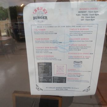 Chunk’s Burger - Burgers Near Me - Stafford, Texas