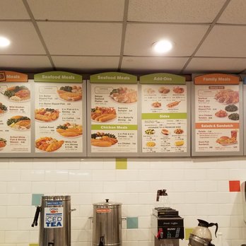 Captain D's - a menu on the wall - Seafood Near Me - Duncanville, Texas