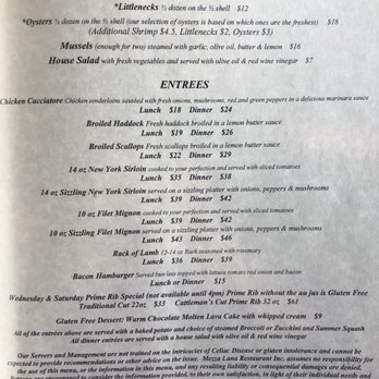 Mezza Luna - GLUTEN FREE MENU - Italian Near Me - Buzzards Bay, Massachusetts