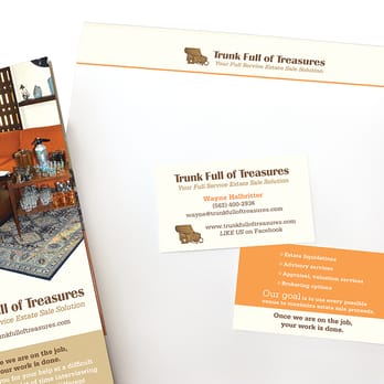 Jef Maddock Design - Trunk Full of Treasures - rebranded stationery and brochure - Marketing Near Me Jef Maddock Design - Trunk Full of Treasures - rebranded stationery and brochure - Marketing Near Me