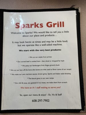 Menu photo 3 Sparks Grill Montello, WI