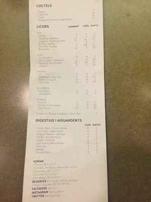 Menu photo 4 Bar Viu Barcelona, B