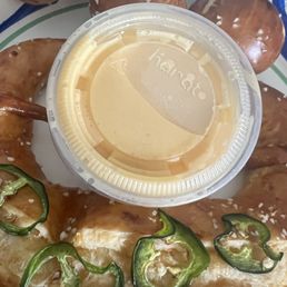 Jalapeño cheese pretzel