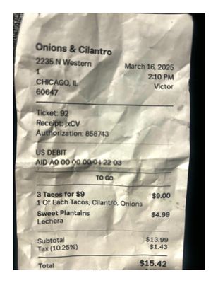 Menu photo 1 Onions & Cilantro Chicago, IL Menu photo 1 Onions & Cilantro Chicago, IL