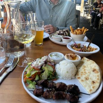 Mezzeluna - lamb platter, fava dip, and gyro wrap - Greek Near Me - Cotati, California Mezzeluna - lamb platter, fava dip, and gyro wrap - Greek Near Me - Cotati, California