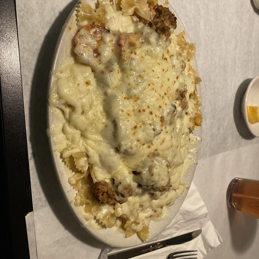 Pink Pepper Pasta with Homemade Crumbled Sausage Baked With Three Cheeses Pink Pepper Pasta with Homemade Crumbled Sausage Baked With Three Cheeses