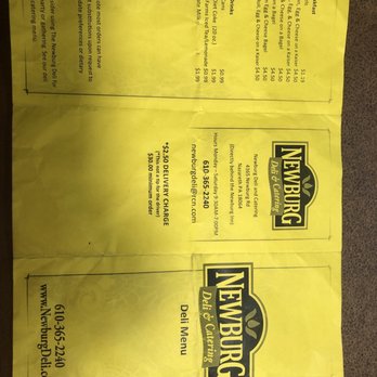 Newburg Deli - Menu front - Caterers Near Me - Nazareth, Pennsylvania Newburg Deli - Menu front - Caterers Near Me - Nazareth, Pennsylvania