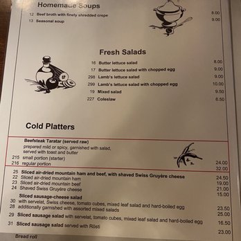 Zeughauskeller - Menu page - Swiss Food Near Me - Zürich, ZH Zeughauskeller - Menu page - Swiss Food Near Me - Zürich, ZH