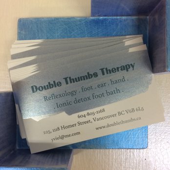 Double Thumbs Therapy - Double Thumbs cards - Reflexology Near Me - Vancouver, British Columbia