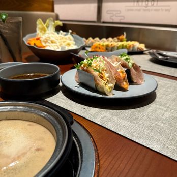 Denko Asian Eatery - Hotpot, Trio de Taco, Soft shell crab roll, Shrimp Lovers roll; Follow me @RimyEats on Instagram - Japanese Near Me - San Juan, Puerto Rico Denko Asian Eatery - Hotpot, Trio de Taco, Soft shell crab roll, Shrimp Lovers roll; Follow me @RimyEats on Instagram - Japanese Near Me - San Juan, Puerto Rico