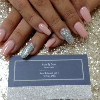 Nice Nail & Spa 3 - #nailsbysara #silverbling #nude #gel #coffin - Nail Salons Near Me - Visalia, California