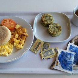 WYSIWYG.  Tomatoes make it look like a classic Irish breakfast.  Those vegetable medallions are tasty at any time.