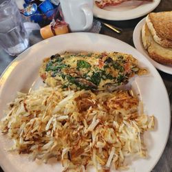 Checkers Pancake House - Spartan Omelette with side of bacon